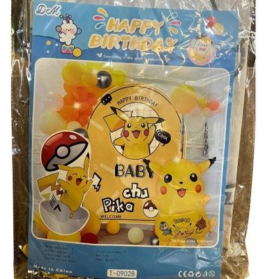Pikachu Baby Birthday Decoration Set : 14